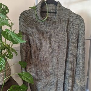 Prana grey/green chunky sweater cardigan